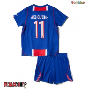 Paris Saint-Germain Maghnes Akliouche #11 Prima Maglia Bambino 2026-27 Manica Corta (+ Pantaloni corti)